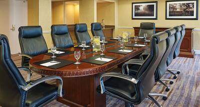 Crockett boardroom with table and chairs