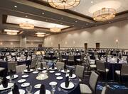 Hotel Ballroom with Banquet Setup