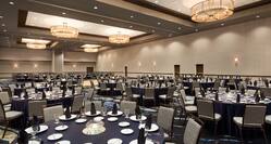 Hotel Ballroom with Banquet Setup