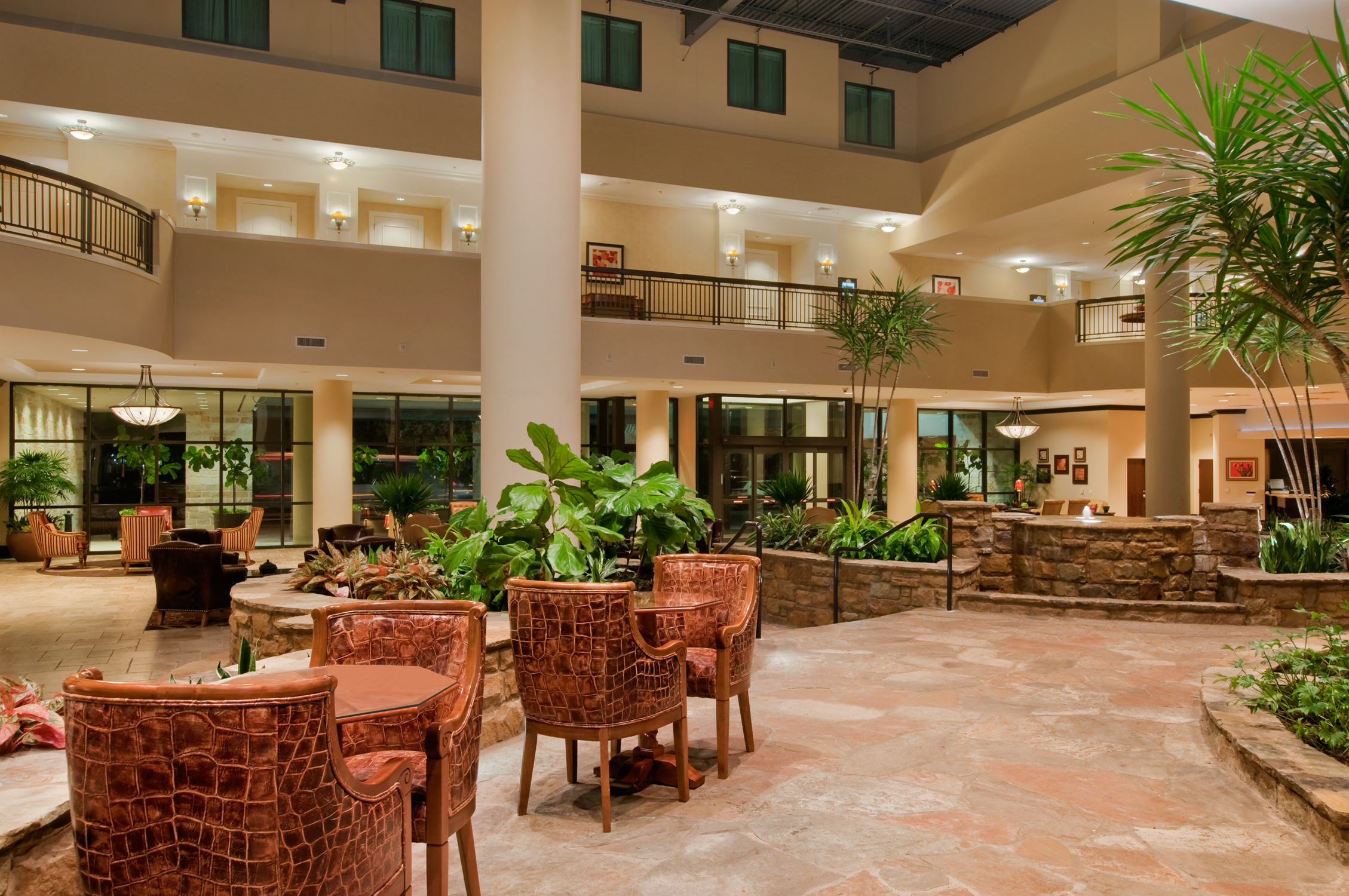 Lobby and Water Feature View