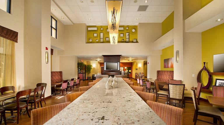 Lobby with Lounge Tables and Chairs