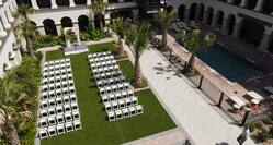 Courtyard wedding ceremony