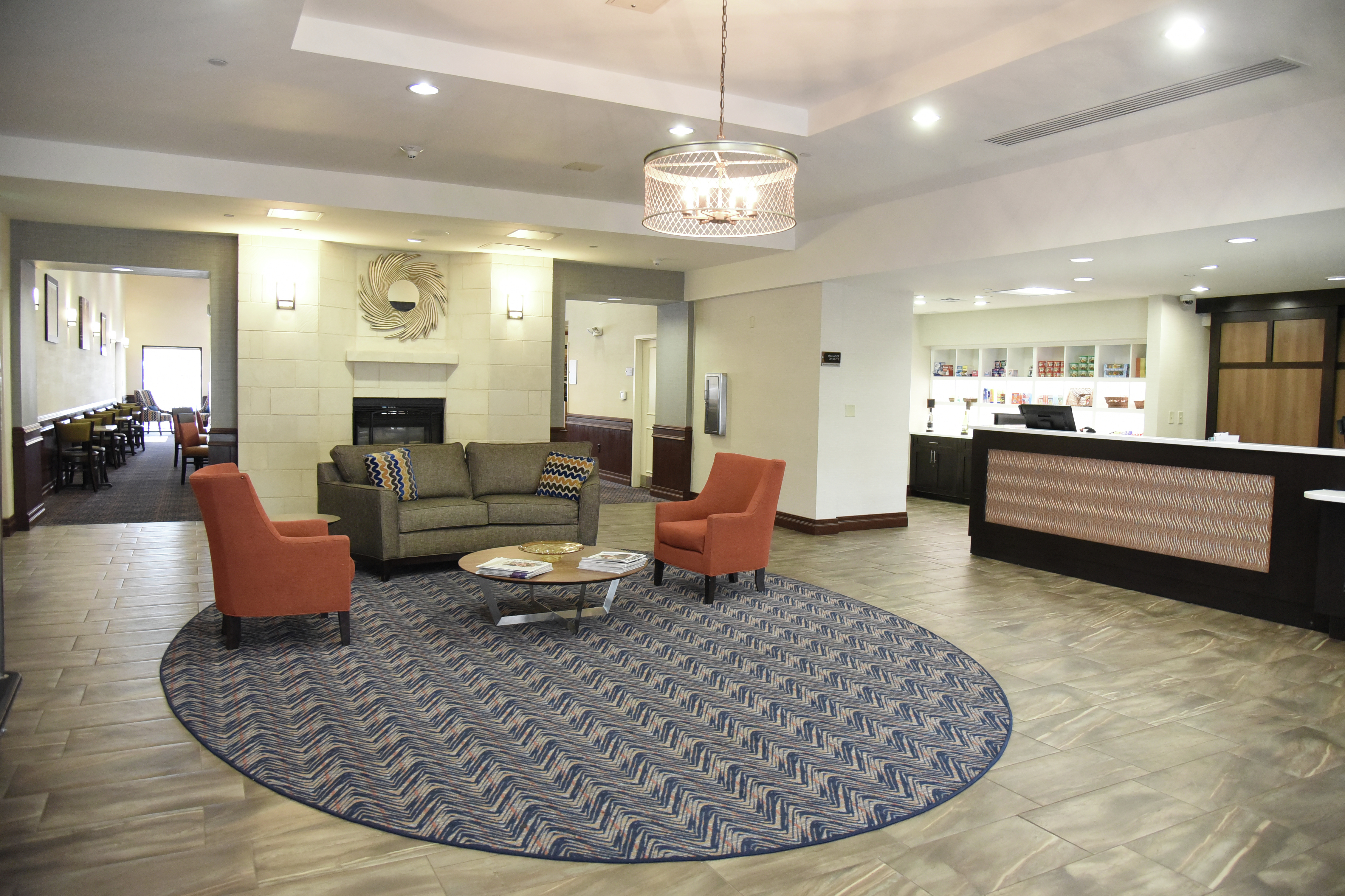 Lobby and Front Desk Area with Lounge Seating 