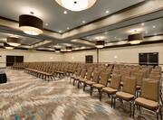 Ballroom Theater Setup with Rows of Chairs