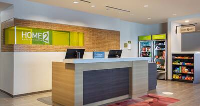 Front desk area with snack bar