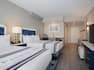 2 Queen Beds Guest Room - Beds, TV and Wetbar