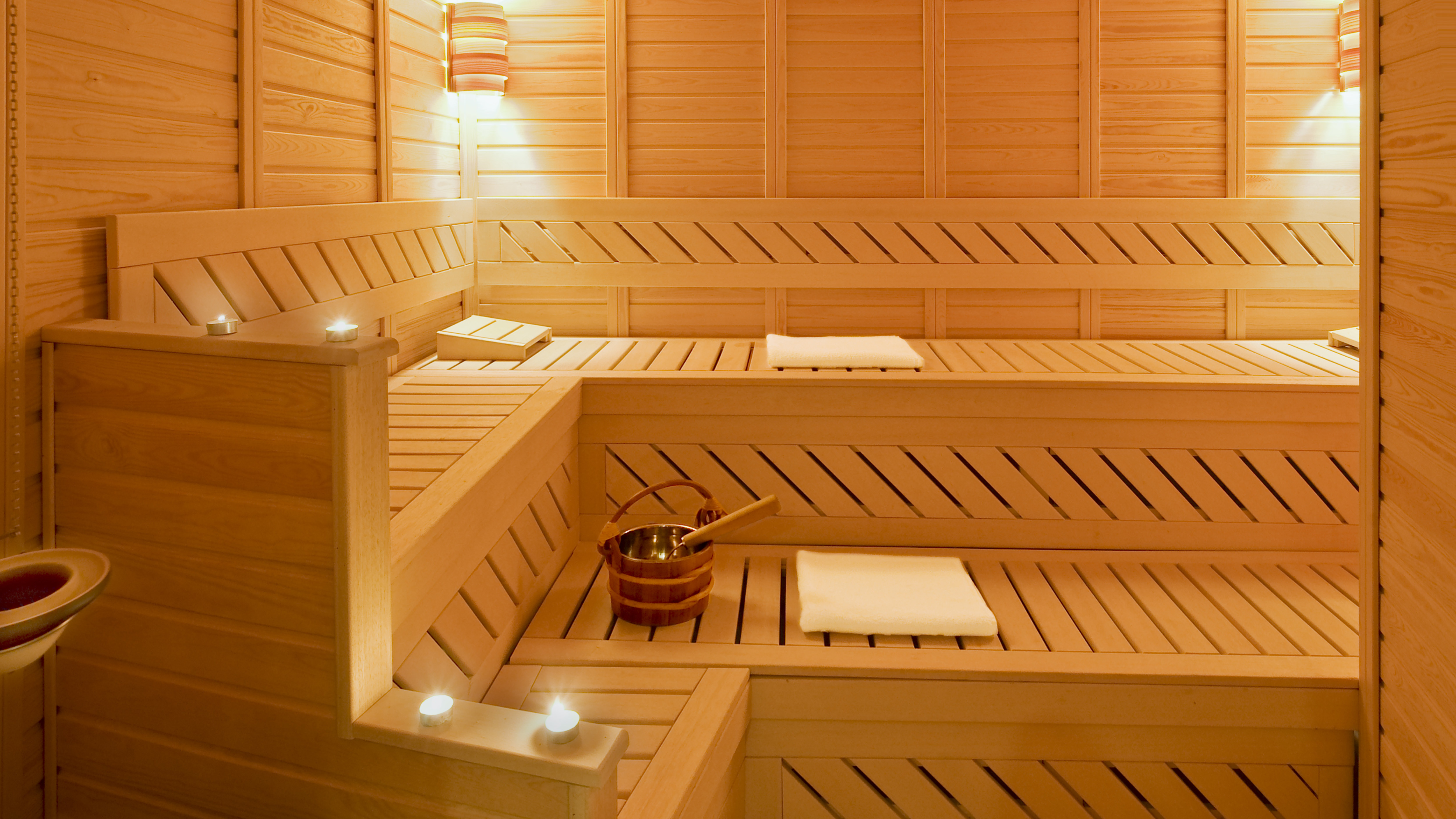 Finish sauna at the spa