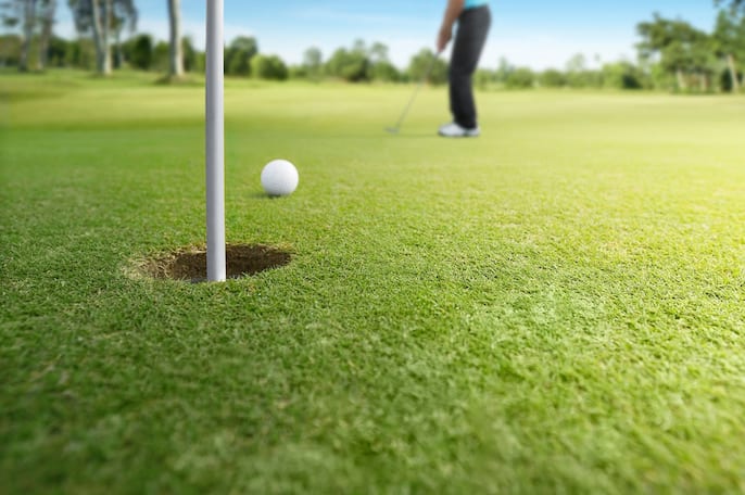 Golfer on the Putting Green
