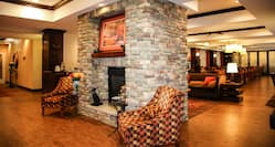 Lounge Seating and Fireplace in Lobby 