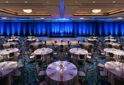 Ballroom with Banquet Set-Up