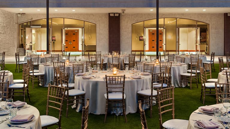 Outdoor Courtyard Event Set-up