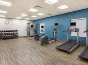 Fitness Center with Treadmills, Recumbent Bike, and Dumbbells