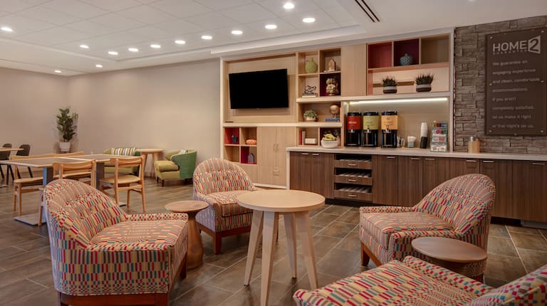 Lobby Seating With Coffee Station