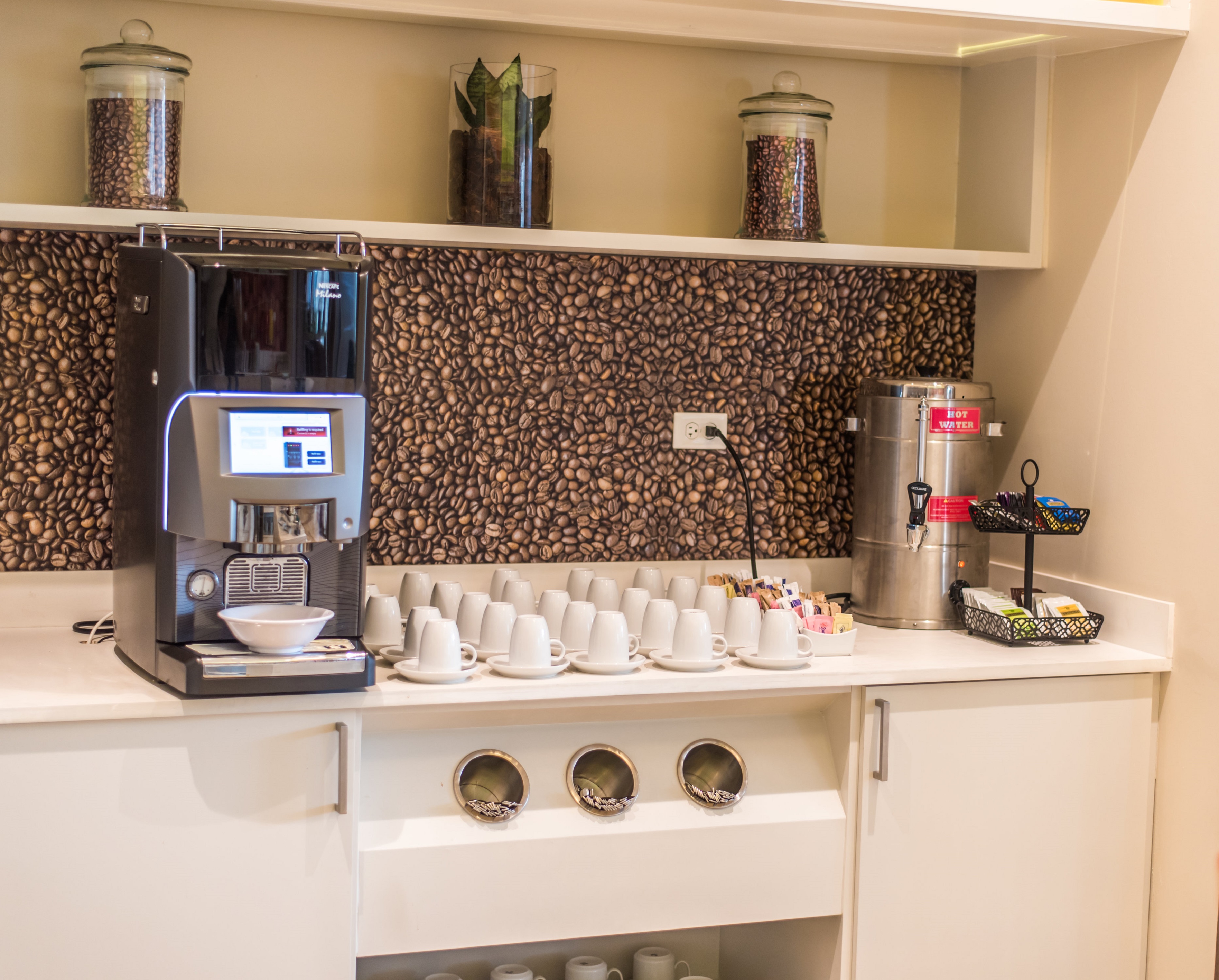 Breakfast Counter with Coffee Machine