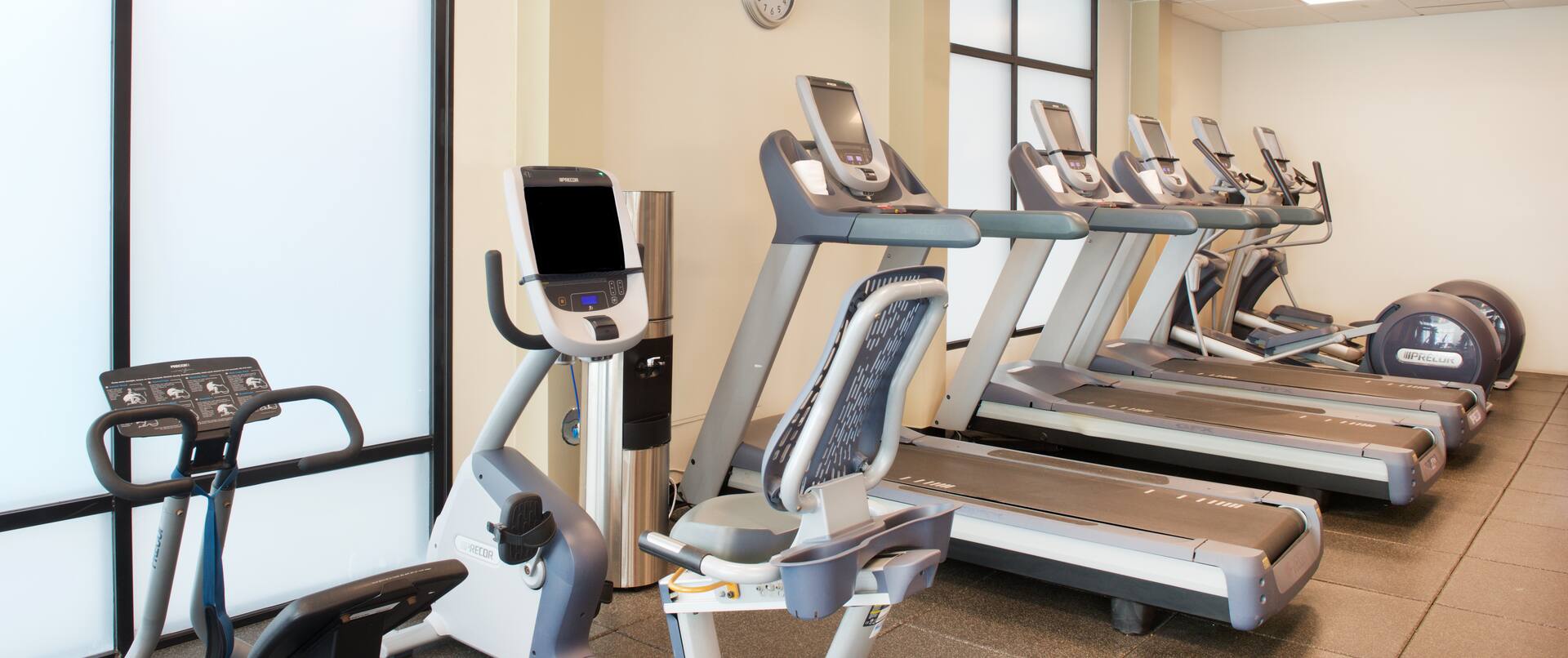 Fitness Room with Treadmills and Recumbent Bikes