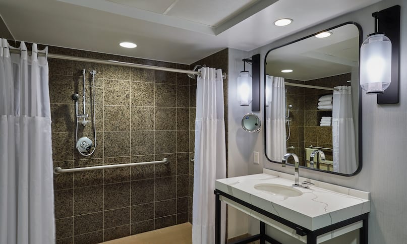 Accessible Bathroom with Roll In Shower