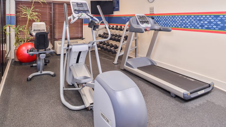 Fitness Center Treadmill and Cross Trainer