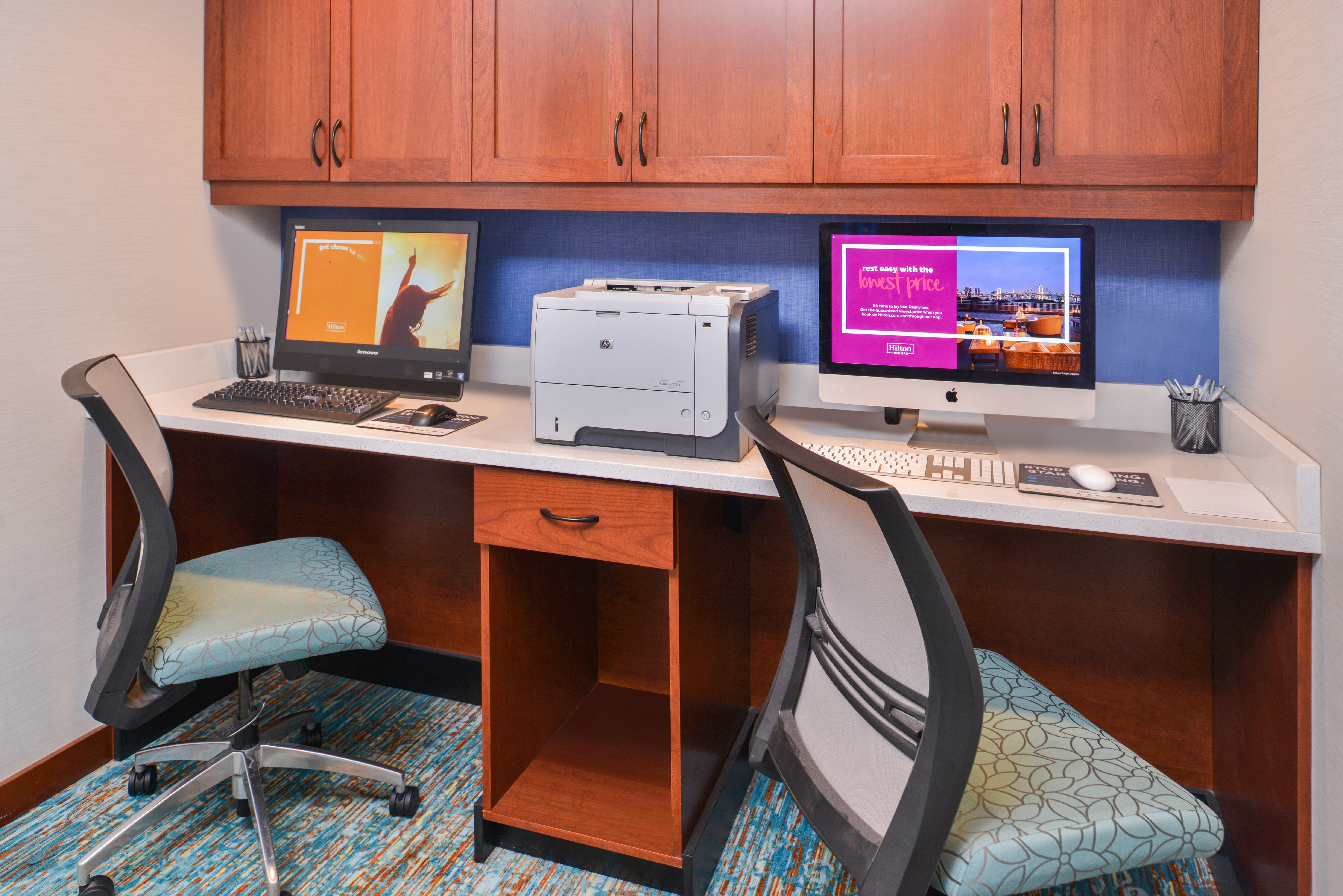Business Center Desktop Computers and Printer