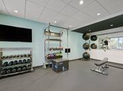 fitness center with weights 