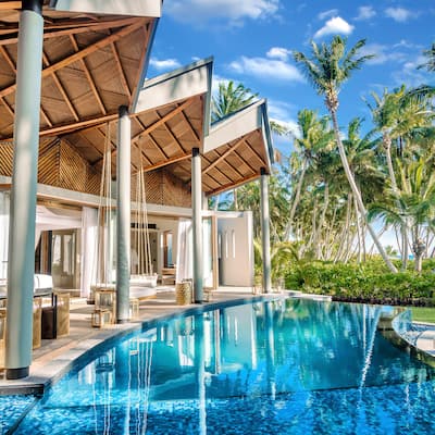 Outdoor private pool of villa