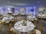 Ballroom with round table set up