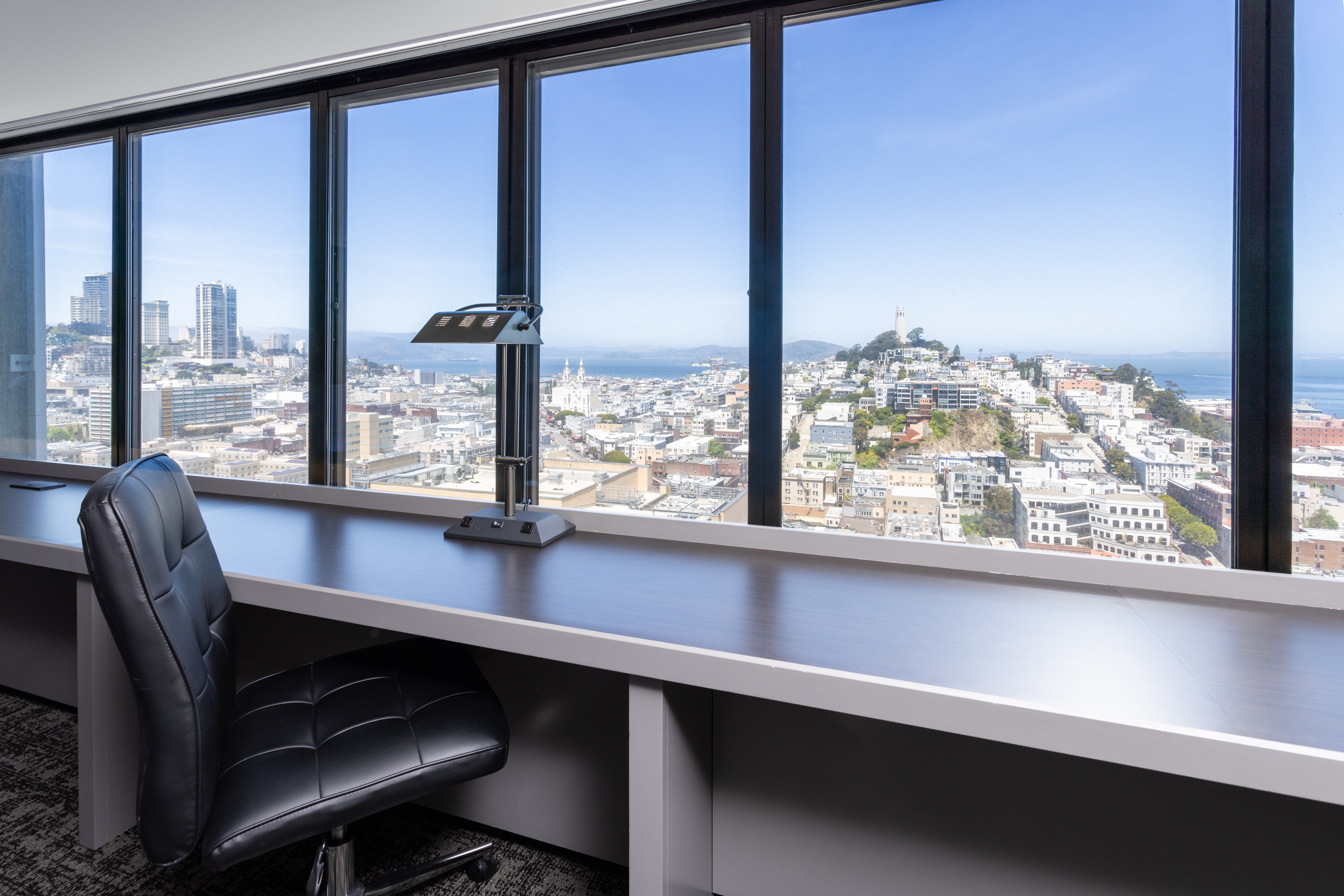 Work Desk with City Ocean Views