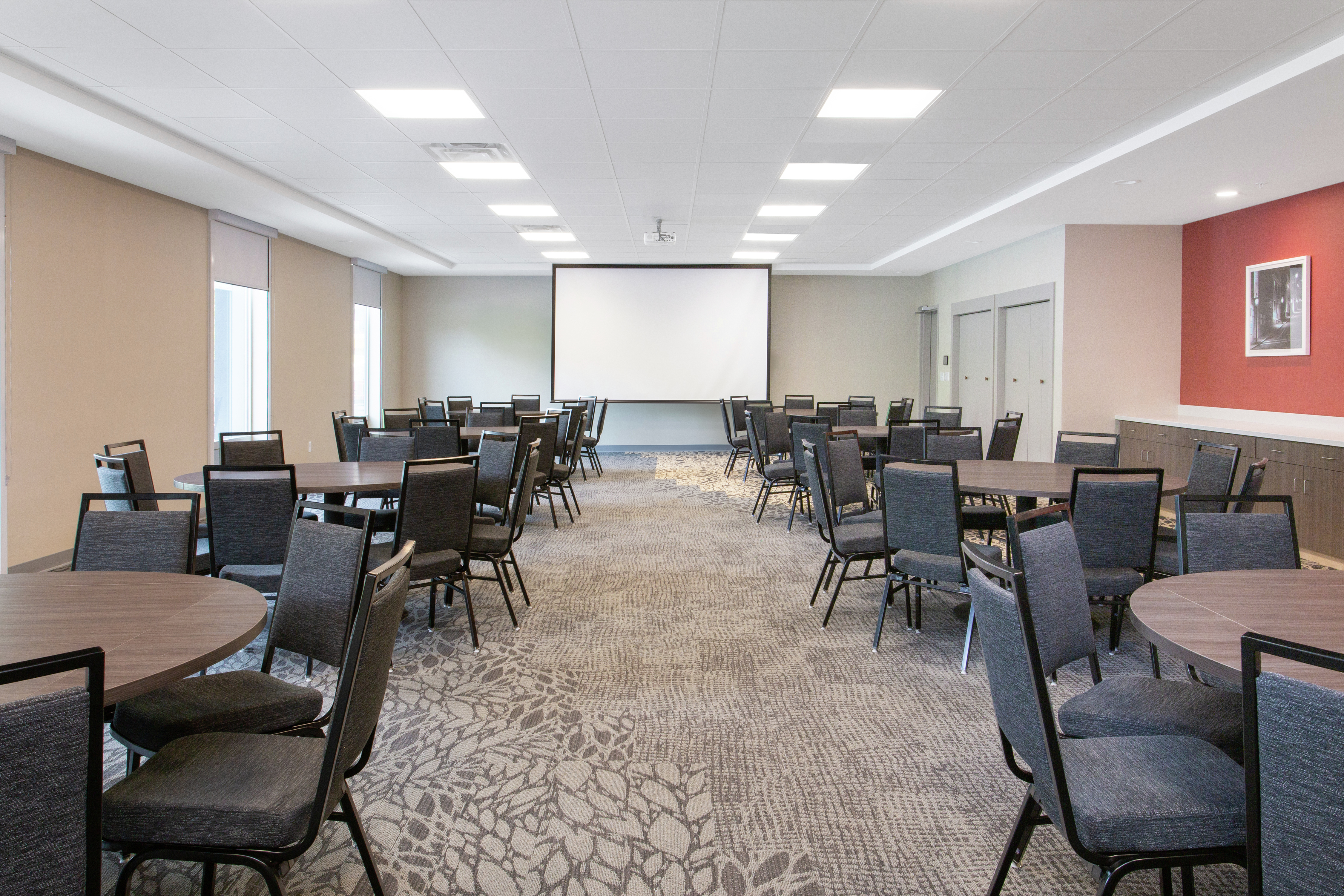 Meeting Room with Round Table Setup