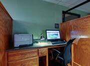 Business Center with Computer and Printer in Cubicle