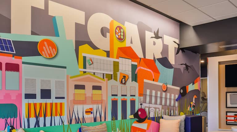 Espace salon du hall de l’hôtel