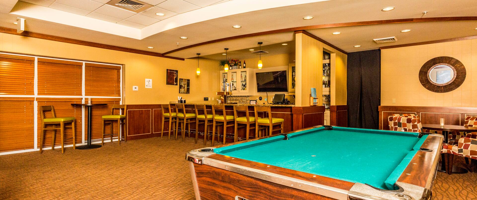 The Office Lounge with Bar and Pool Table