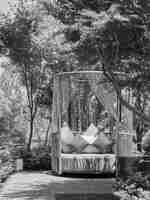 ห้องนอนในห้องสวีทพร้อมคอร์ทยาร์ด