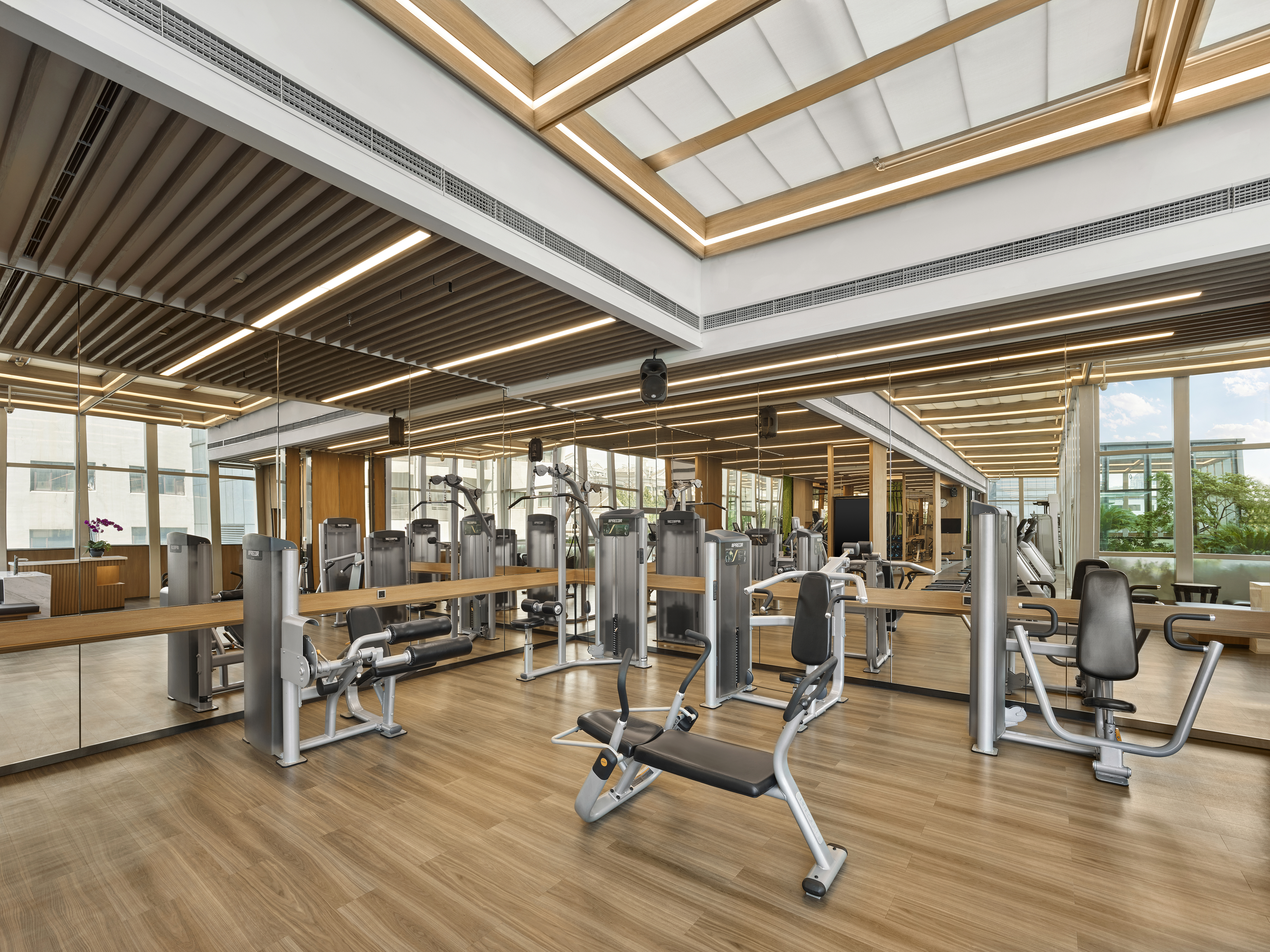 Fitness Center with weights machines