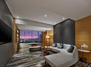 Guest Room Living Area with City View