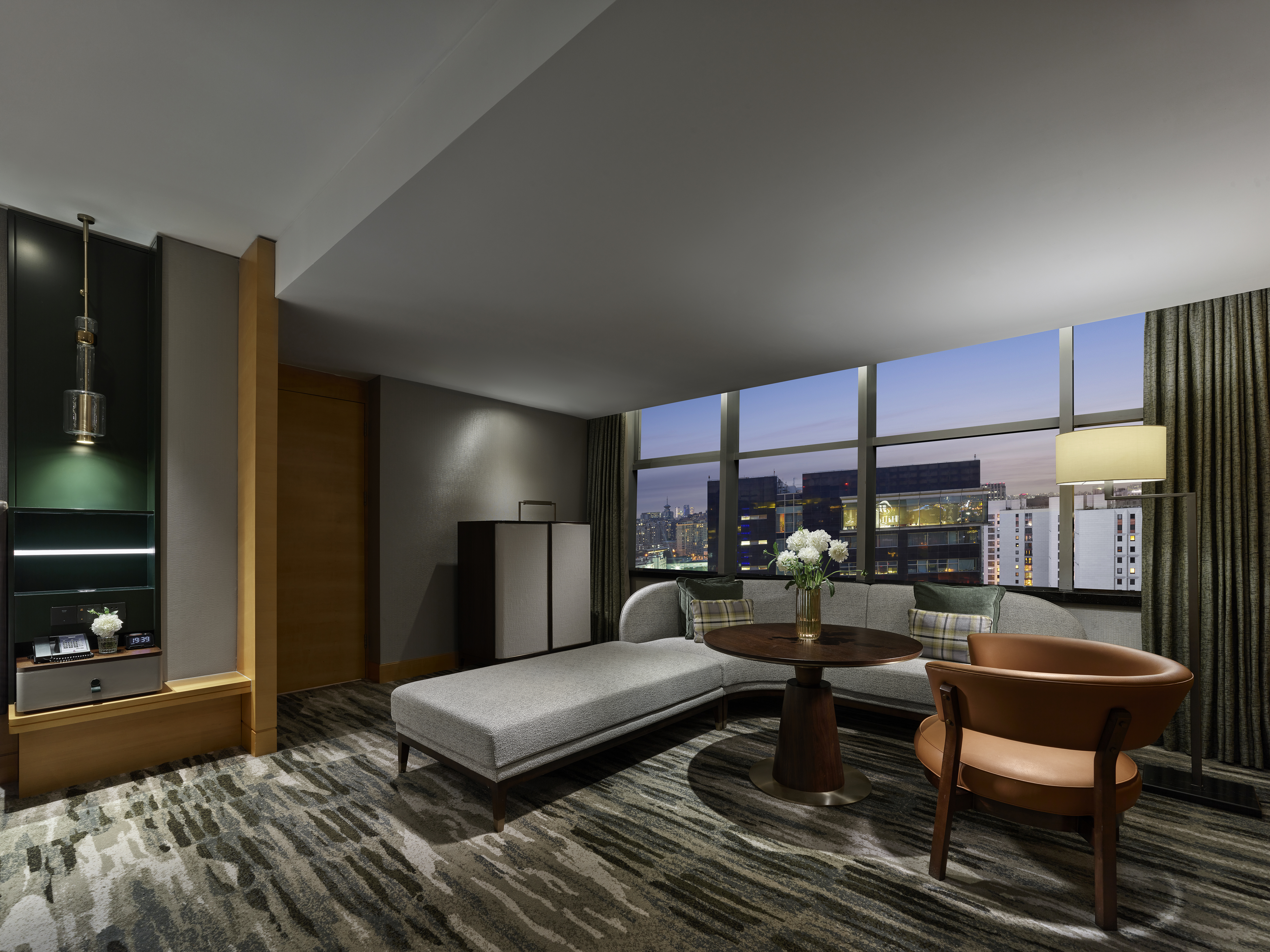 Suite Living Area with City View