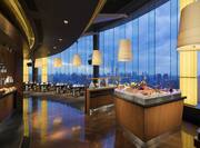 Restaurant Dining Area with City View