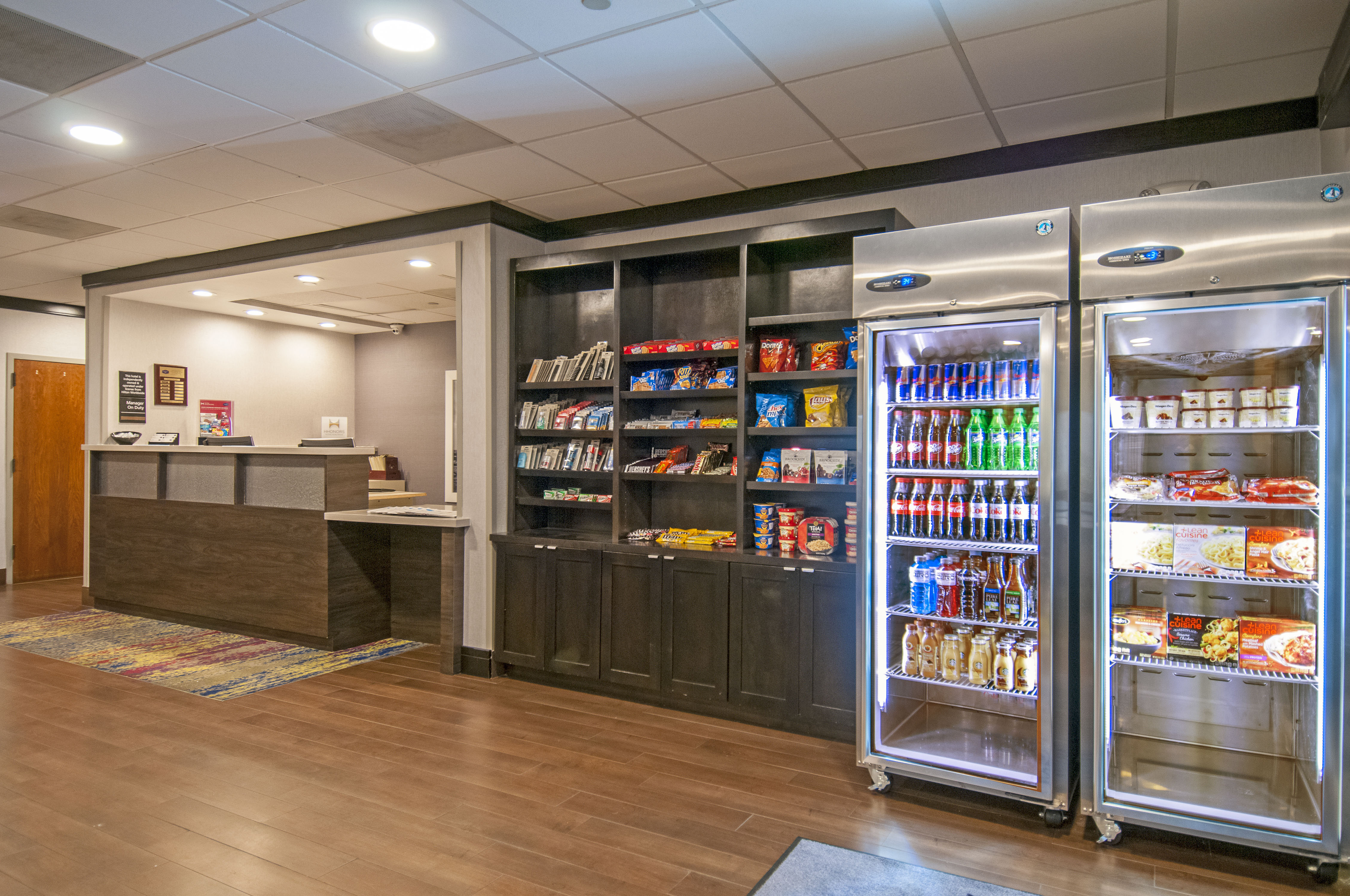 Front Desk Reception and On-Site Snack Shop