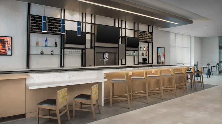 Bar counter with seating