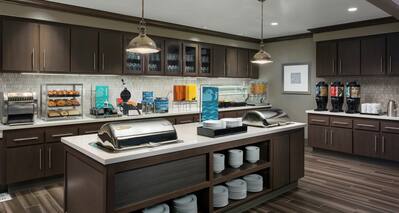 Breakfast Area with Selection on Counters