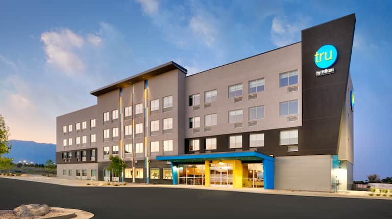 Hotel exterior with car park