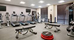 Fitness Center with Weight Benches and Treadmills