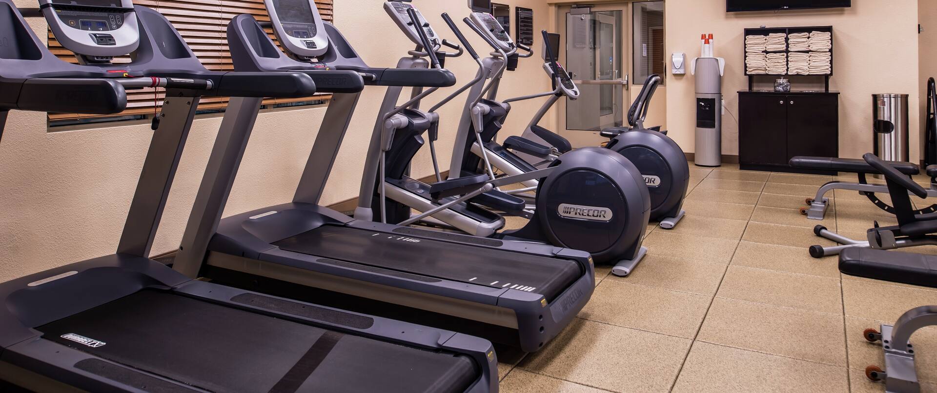 Fitness Center with Treadmills, Cross-Trainers and Weight Benches