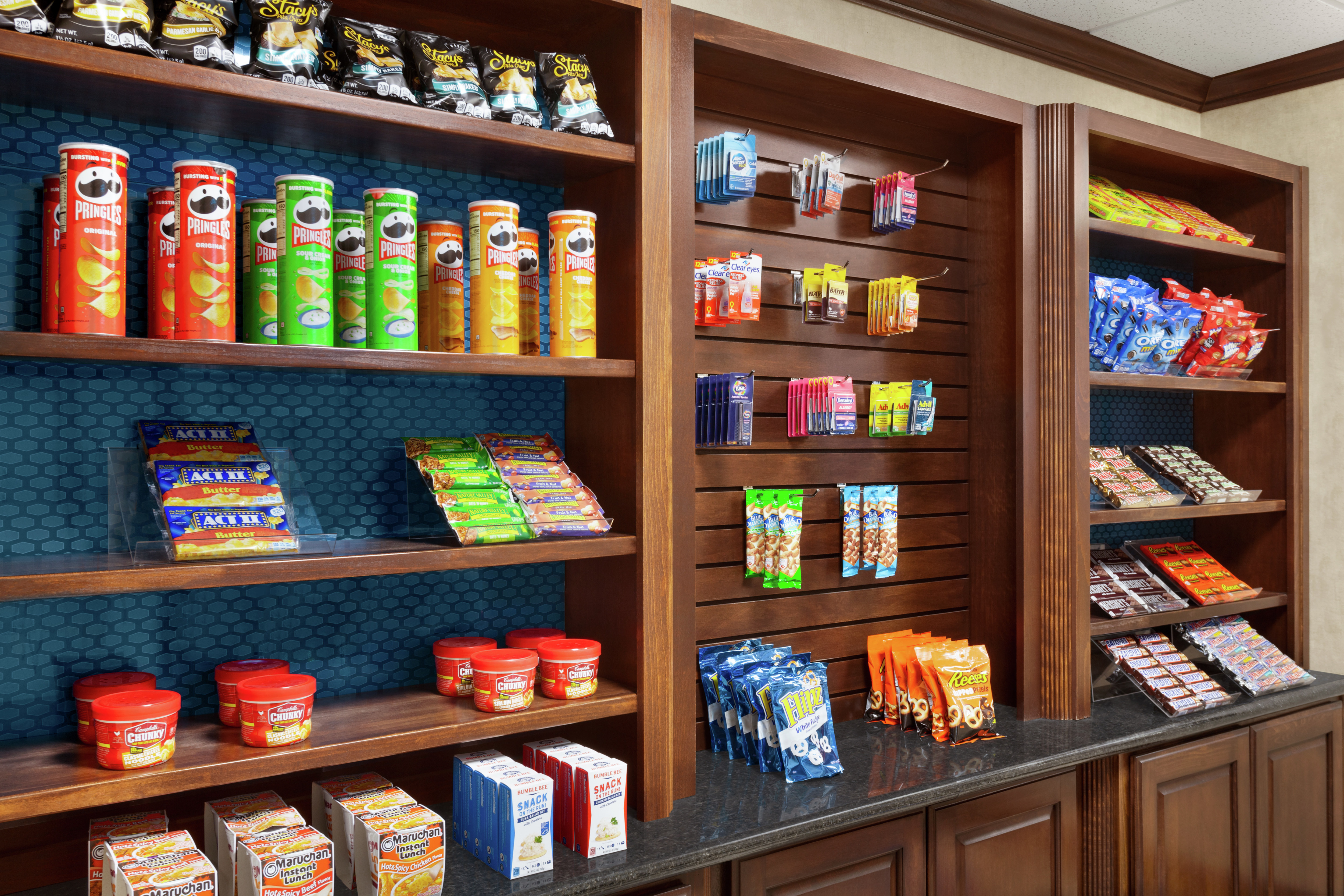 Convenient on-site market fully stocked with delicious snacks and beverages.