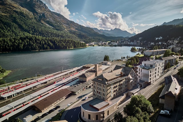 Hotel exterior aerial view