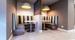 Small Seating Area with Soft Seating, Tables and Pillars
