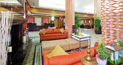 Lobby and Lounge Area with Modern Decor and Furnishings 