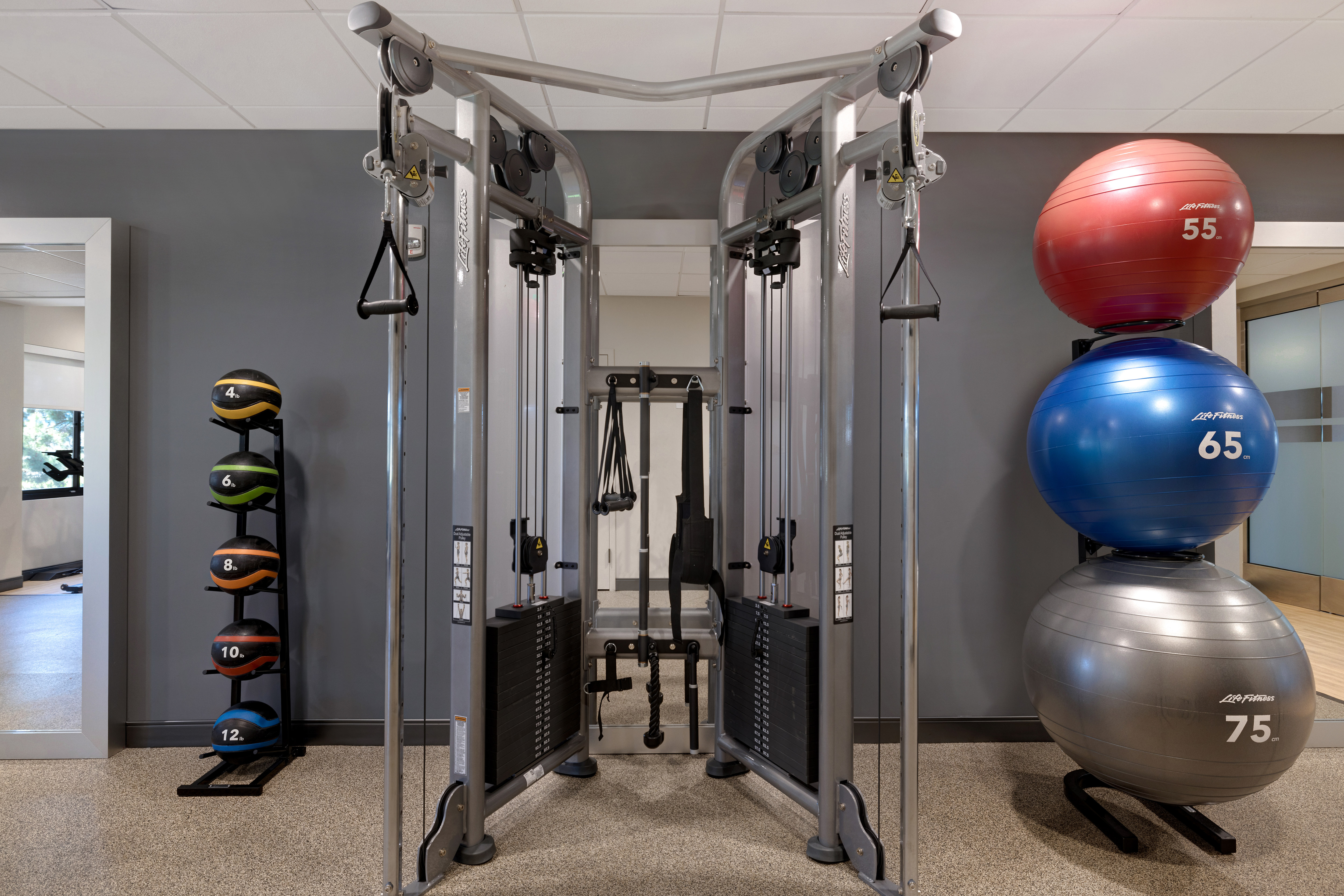 fitness center exercise machines