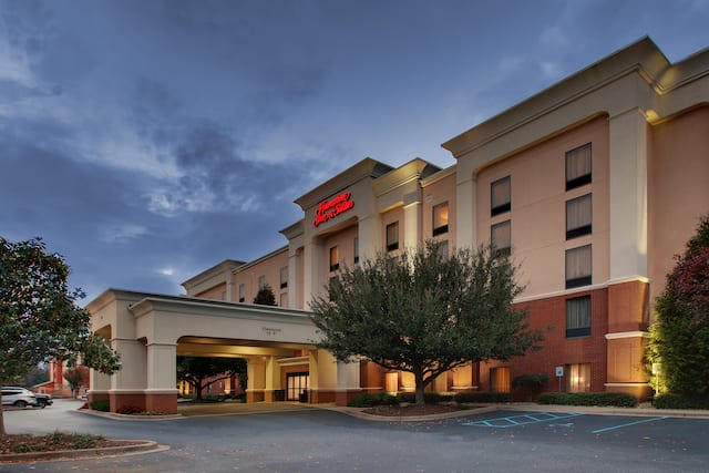 Hotel Building Exterior at Dusk