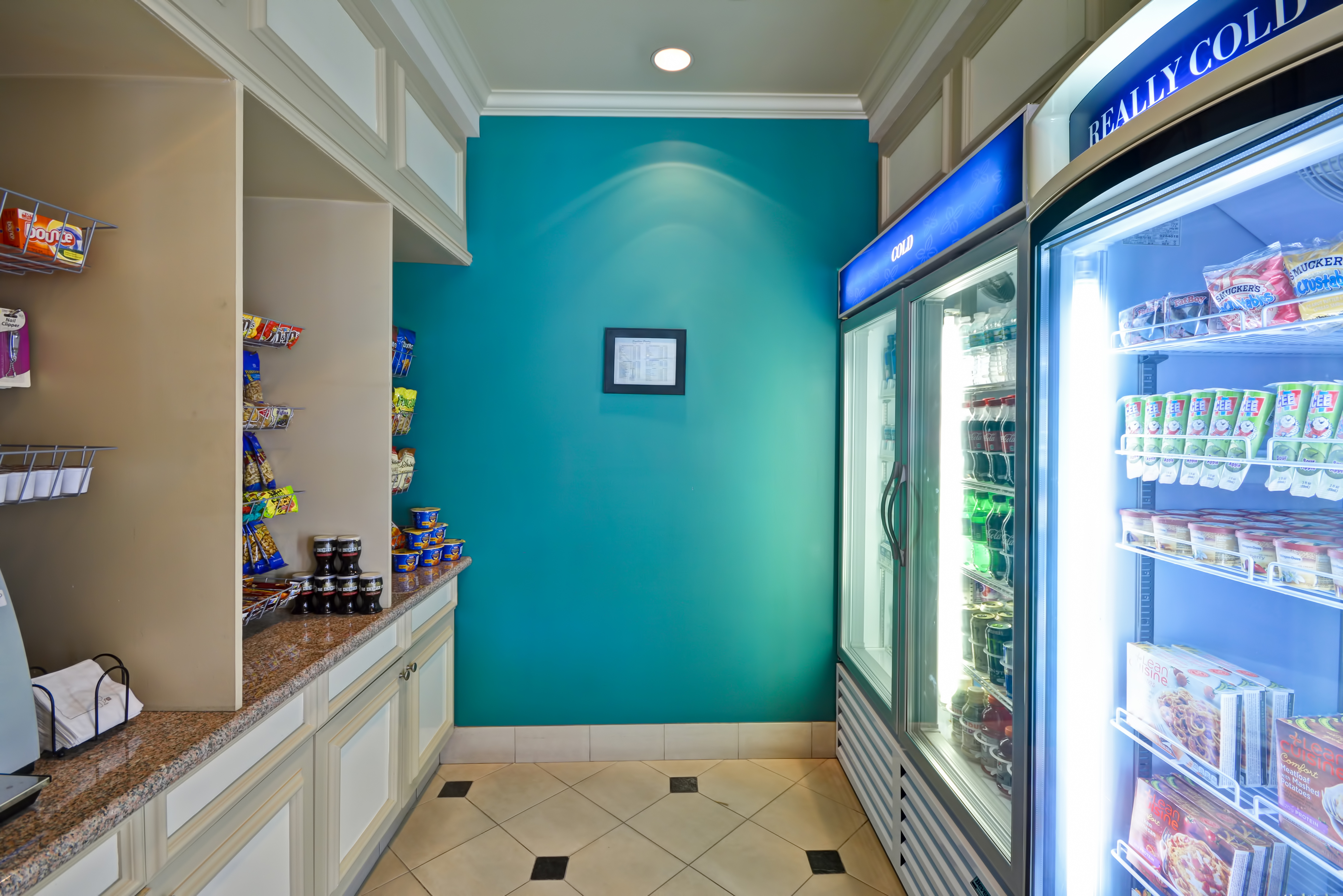 Pavilion Pantry With Snacks and Convenience Items for Guest Purchase
