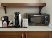Hospitality Center With Keurig and Microwave