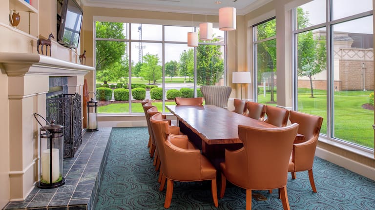 Seating for 10 at Table in Meeting Space 